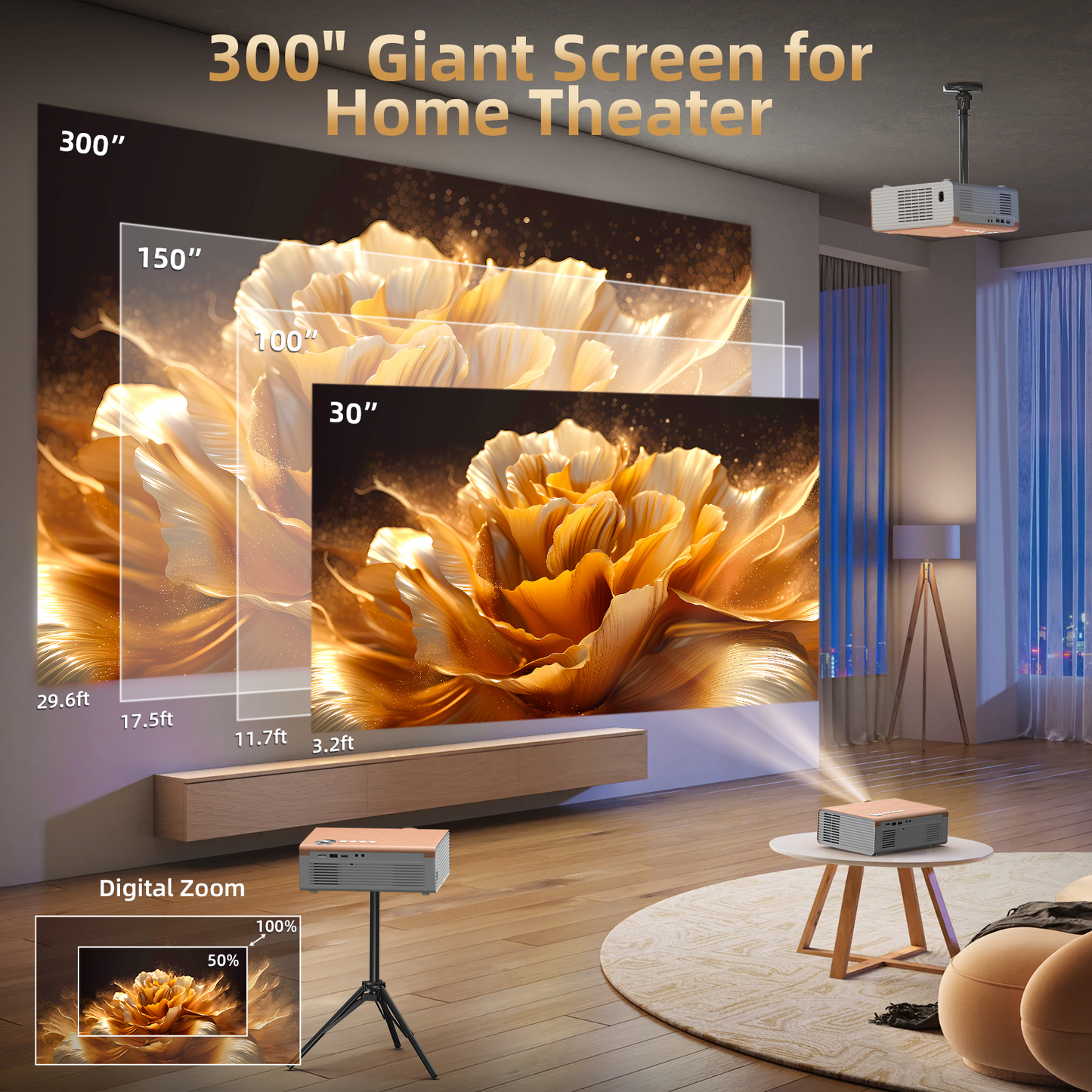 FUDONI Projector | GC888A FUDONI