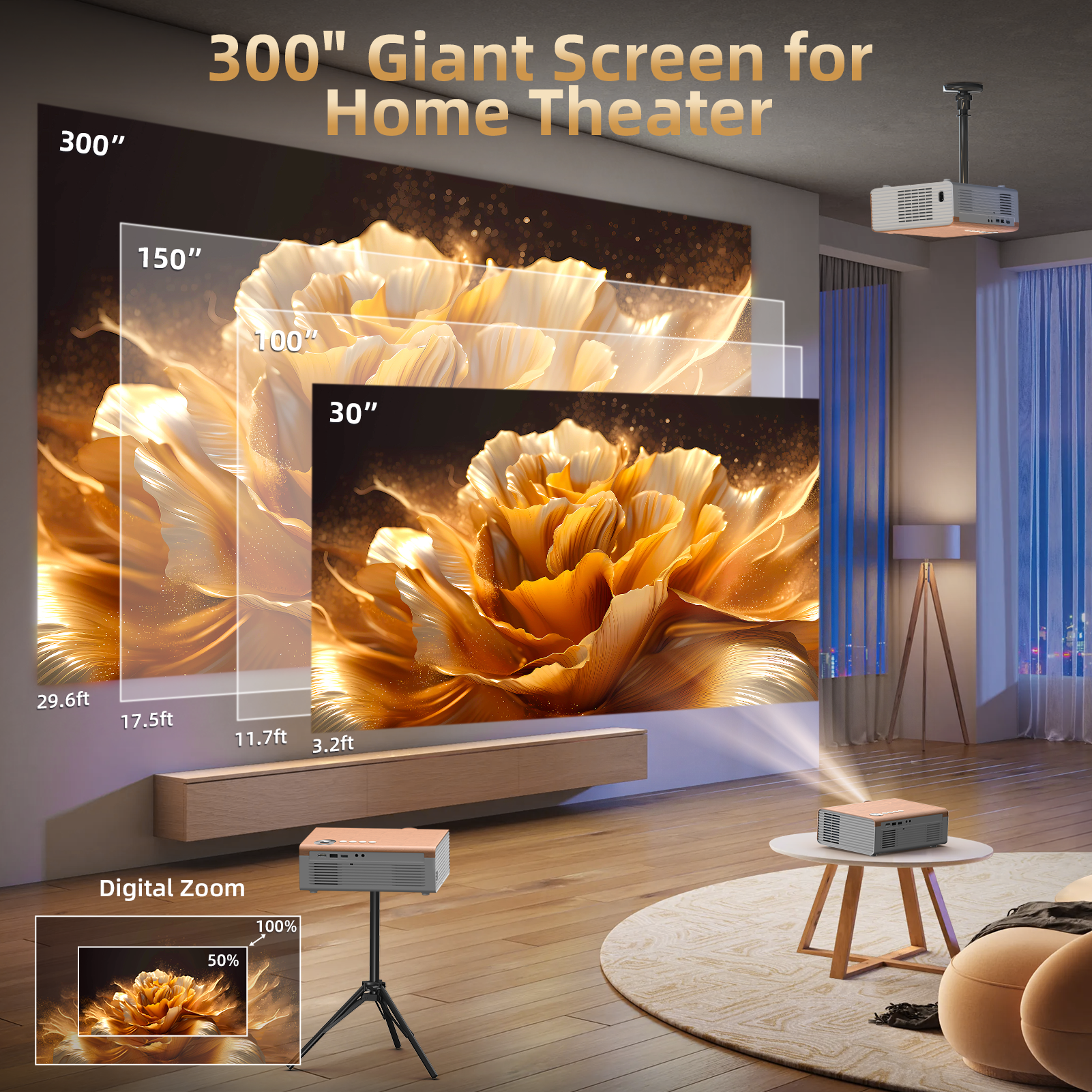 FUDONI Projector | GC888A FUDONI