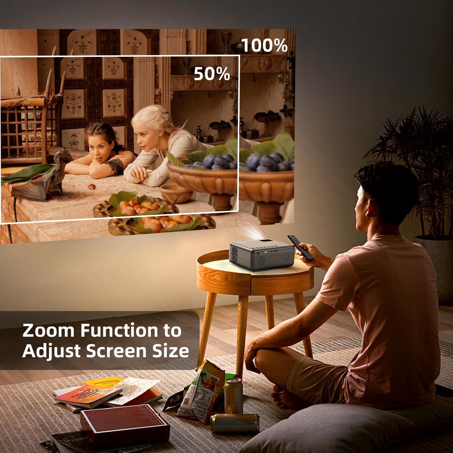 FUDONI Projector | 66 (30% Off) FUDONI