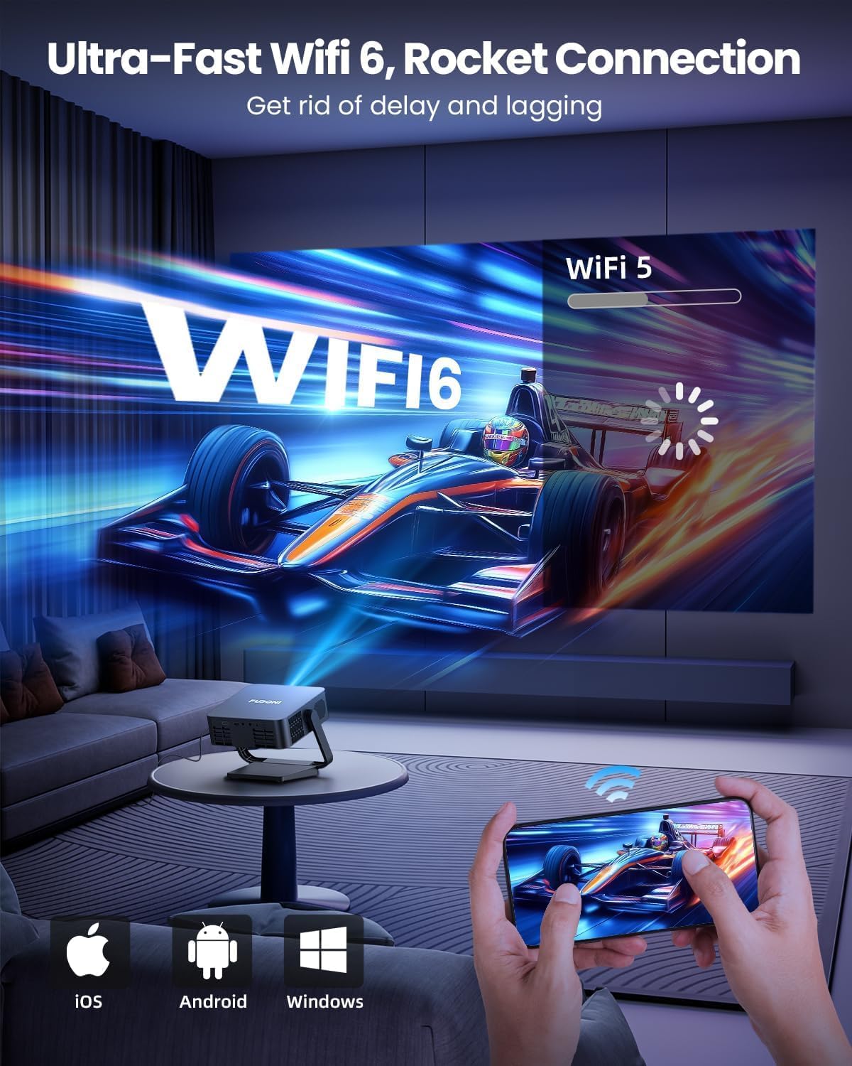 FUDONI Projector | 999 (50% Off) FUDONI