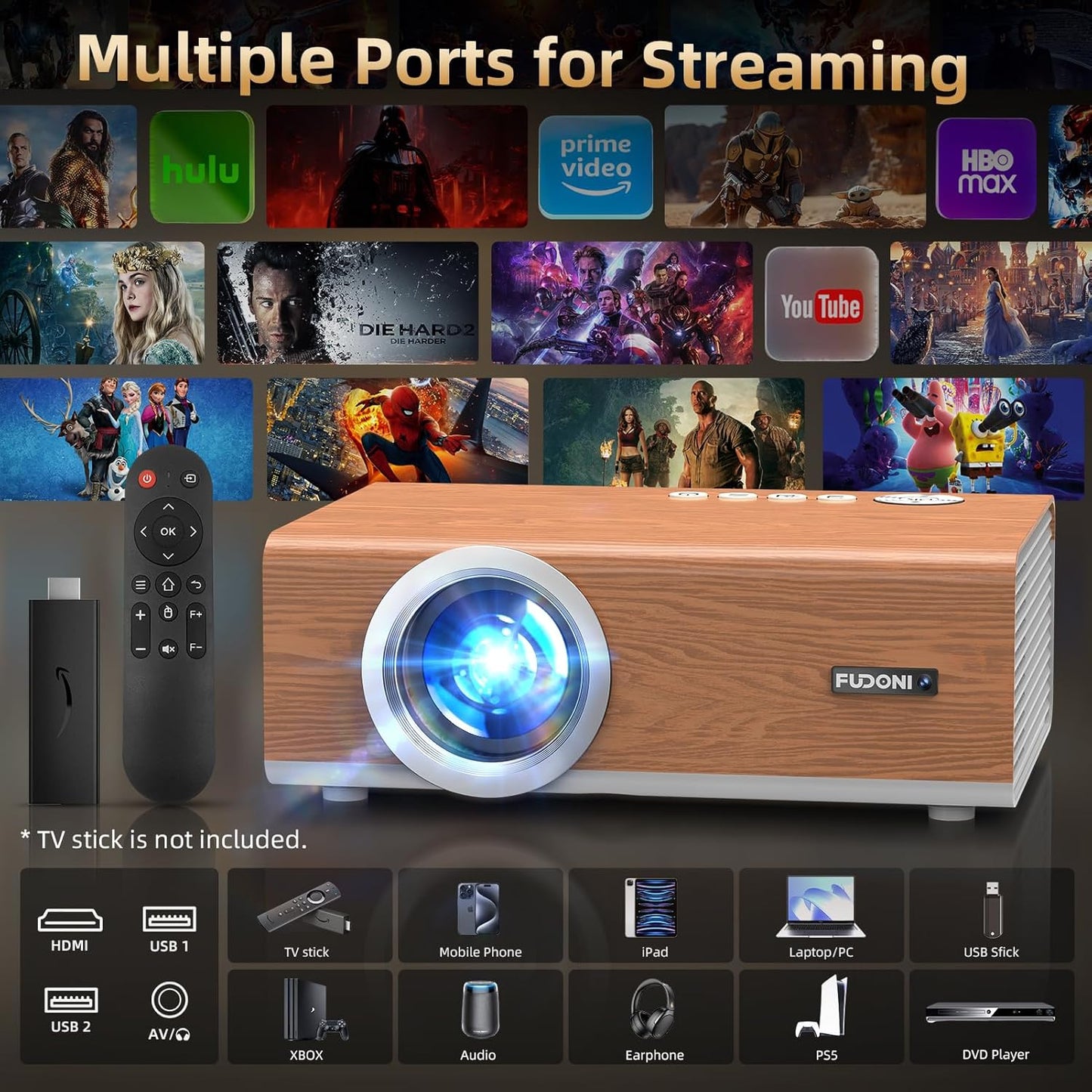 FUDONI Projector | GC888A (50% Off) FUDONI