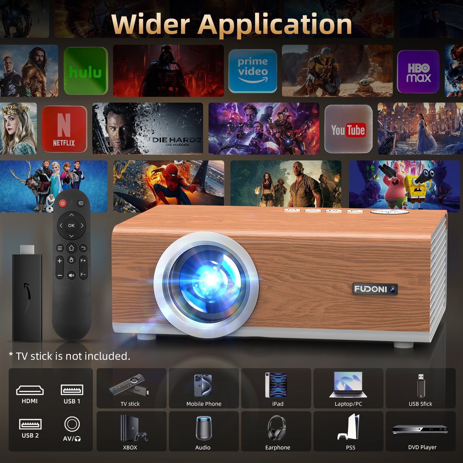 FUDONI Projector | GC888A FUDONI